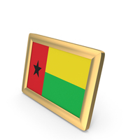 Guinea Bissau Flag Golden Desktop Photo Frame PNG & PSD Images
