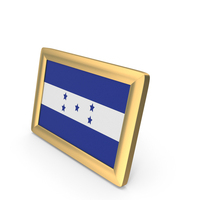 Honduras Flag Golden Desktop Photo Frame PNG & PSD Images