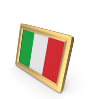 Italy Flag Golden Desktop Photo Frame PNG & PSD Images