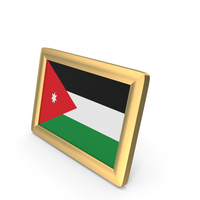 Jordan Flag Golden Desktop Photo Frame PNG & PSD Images