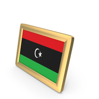 Libya Flag Golden Desktop Photo Frame PNG & PSD Images