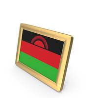 Malawi Flag Golden Desktop Photo Frame PNG & PSD Images
