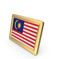 Malaysia Flag Golden Desktop Photo Frame PNG & PSD Images