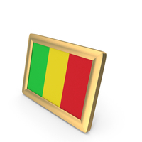 Mali Flag Golden Desktop Photo Frame PNG & PSD Images
