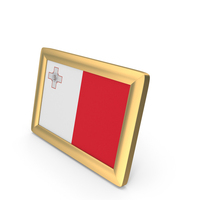 Malta Flag Golden Desktop Photo Frame PNG & PSD Images