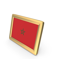 Morocco Flag Golden Desktop Photo Frame PNG & PSD Images