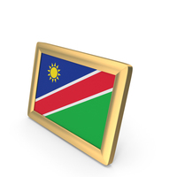 Namibia Flag Golden Desktop Photo Frame PNG & PSD Images