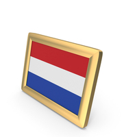 Netherlands Flag Golden Desktop Photo Frame PNG & PSD Images
