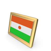 Niger Flag Golden Desktop Photo Frame PNG & PSD Images