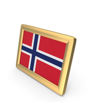 Norway Flag Golden Desktop Photo Frame PNG & PSD Images