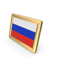 Russia Flag Golden Desktop Photo Frame PNG & PSD Images