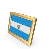Salvador Flag Golden Desktop Photo Frame PNG & PSD Images