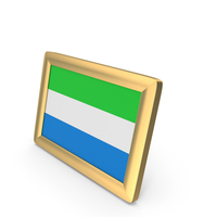 Sierra Leone Flag Golden Desktop Photo Frame PNG & PSD Images