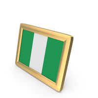 Nigeria Flag Golden Desktop Photo Frame PNG & PSD Images