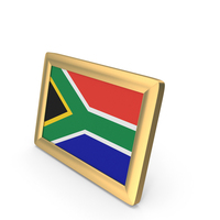South Africa Flag Golden Desktop Photo Frame PNG & PSD Images