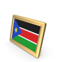 South Sudan Flag Golden Desktop Photo Frame PNG & PSD Images