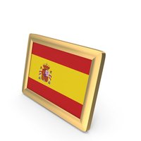 Spain Flag Golden Desktop Photo Frame PNG & PSD Images