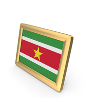Suriname Flag Golden Desktop Photo Frame PNG & PSD Images