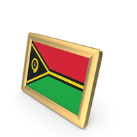 Vanuatu Flag Golden Desktop Photo Frame PNG & PSD Images