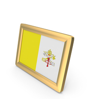 Vatican City Flag Golden Desktop Photo Frame PNG & PSD Images