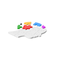 Colorful Puzzle Head PNG & PSD Images