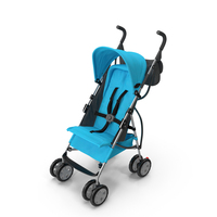 Light Blue Baby Portable Stroller PNG & PSD Images