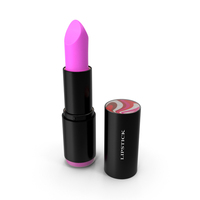 Crimson Color Round Lipstick Open PNG & PSD Images