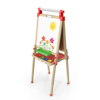 Easel Art Childrens Whiteboard 50 Inches with Picture PNG & PSD Images