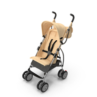 Lightweight Baby Stroller Beige PNG & PSD Images