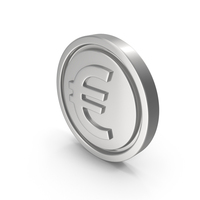 Silver Euro Symbol PNG & PSD Images