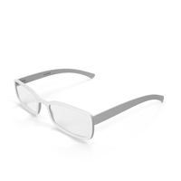 White Optical Square Glasses PNG & PSD Images