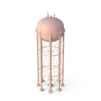 Water Tower Clay Sunset PNG & PSD Images