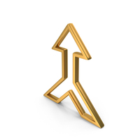 Gold Combine Up Arrow Outline Icon PNG & PSD Images