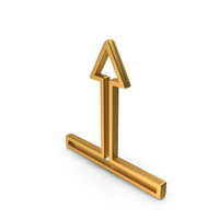 Gold Connect Up Arrow Outline Icon PNG & PSD Images