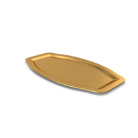 Gold Long Meat Service Plate PNG & PSD Images