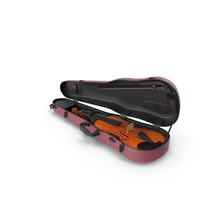 Hard Case Violin Gewa Pure Red Open with Violin PNG & PSD Images