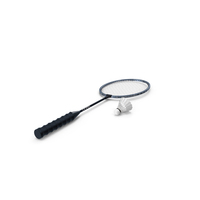 Professional Carbon Fiber Badminton Racket and Feather Shuttlecock PNG & PSD Images