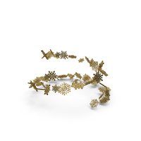 Gold Snowflakes Wind PNG & PSD Images