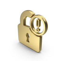 Padlock Warning Symbol PNG & PSD Images