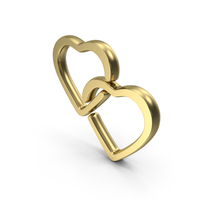 Two Linked Heart Symbol PNG & PSD Images