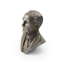 Bust Ataturk Oxidized Brassy PNG & PSD Images
