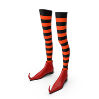 Witch Boots with Stockings PNG & PSD Images