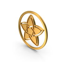 Gold Celtic Star Five Point Knot With Circle Icon PNG & PSD Images