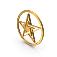 Gold Celtic Star Five Point Knot With Circle Icon PNG & PSD Images