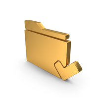 Gold Verified Folder Icon PNG & PSD Images