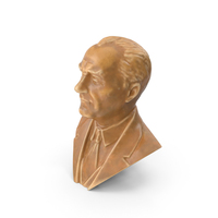 Plastic Yellow Ataturk Bust PNG & PSD Images