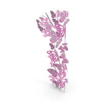 Pink Butterflies Number 1 PNG & PSD Images