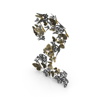 Black Butterflies Number 2 PNG & PSD Images