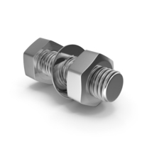 Bolt with Hex Nuts PNG & PSD Images