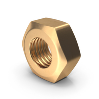 Golden Hex Nut PNG & PSD Images
